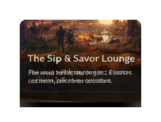The Sip & Savor Lounge